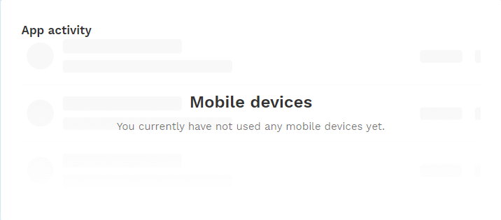 Mobile devices activity