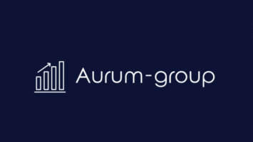 Aurum Group official logo displayed on dark blue background