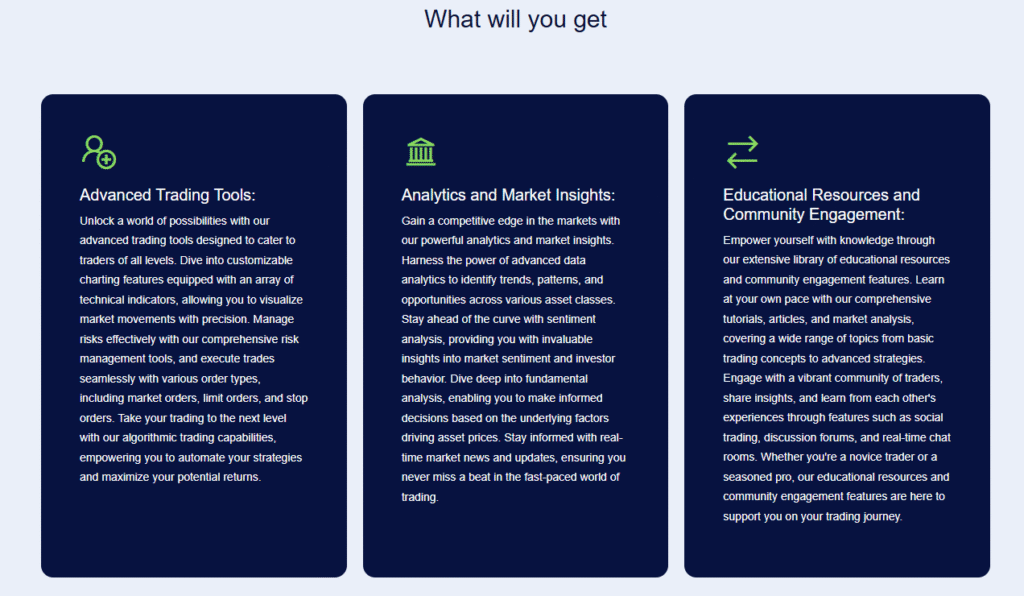 Aurum Group analytics tools and educational resources section