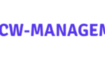 CW-Management official company logo displayed on the homepage.