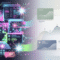 Split visual contrasting a busy gamified trading interface with a calm, uncluttered one